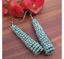 beads earrings stick designs new turquoise