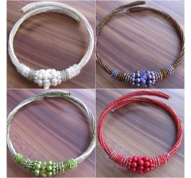 chokers necklaces beads bali 4color