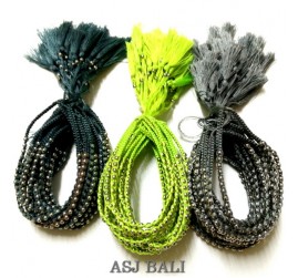 3 color hemp bracelets beads friendship strings