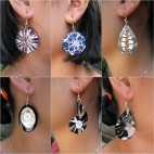 6model unique resin seashells earrings handmade 