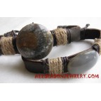 Bracelets Stone Leather