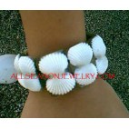 White Shells Organic Bracelets