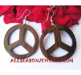 Earring Wooden Natural