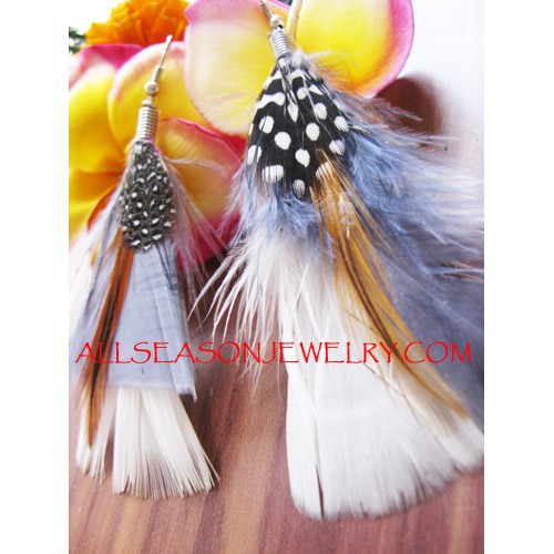Tassel Feather Drop Earring