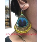 Bead Feather Earring