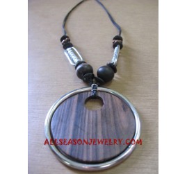 Mahogany Wood Necklace