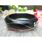 Wood Bangles Stainless