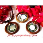 Wooden Necklace Shells Sets Earring Handmade Jewelry