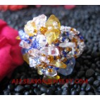 Stones Beads Crystal Ring