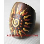 Panted Wooden Ring
