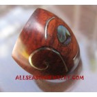 Wooden Ring Paua