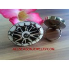 Resin Rings Stainless Shells Bali Design