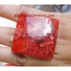 Red Stone Coral Rings