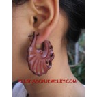 Sabo Wooden Hand Carving Tribal Piercing Dangle
