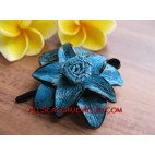 Leather Turquoise Hair Pin