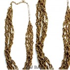 chain necklaces beige color beads fashion accessories