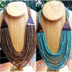 golden beads turquoise necklaces balinese handmade design