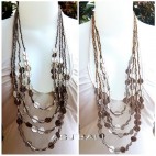 silver gold beading necklaces with charm accessories