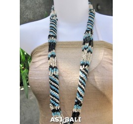 fashion beads necklaces color mix long strand wrap turquoise