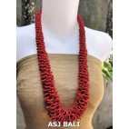 multiple seeds beads red grass system fashion necklaces