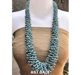 multiple seeds beads turquoise grass system fashion necklaces