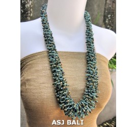 multiple seeds wrapt beads grass system fashion necklaces