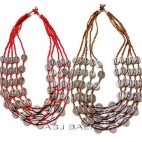 red gold beads color necklaces charming silver coins fashion