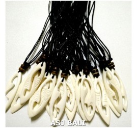 hand carved cow bone necklaces pendant ethnic