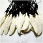 necklace pendant cow bone feather carving for men
