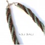 blue gold beads necklaces design hemp rolling design