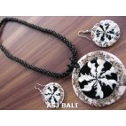 seashells resin beads necklaces pendant sets earring crash
