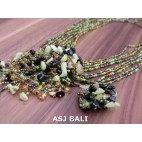 necklaces rings set beads stone pendant single green lime