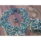 sets necklaces bracelet earring rings multiple seeds butterfly