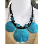 6color necklaces seashells capiz short solid color