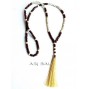 balinese design necklaces tassels pendant wooden natural