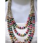 four seeds necklaces mix color wood beads fashion