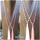 full handmade agate stone beads tassels necklaces 2color women fashion