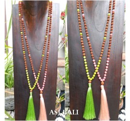 glass beads rudraksha tassels necklace pendant women fashion 2color