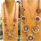 full beads necklaces circle mate ornament fashion gold white color