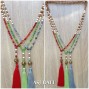 agate beads with rudraksha wood strand fashion tassels necklace pendant