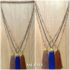 balinese tassels necklace crystal beads handmade fashion accessories