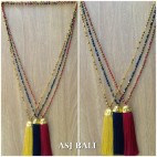 fashion necklaces crystal beads pineapple style golden caps 3color