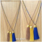 women fashion necklaces crystal bead pineapple golden caps 3color