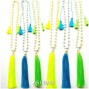 full fresh water pearls necklaces tassels pendant 3color handmade