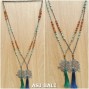elegant style tassels necklaces pendant tree chrome combination 